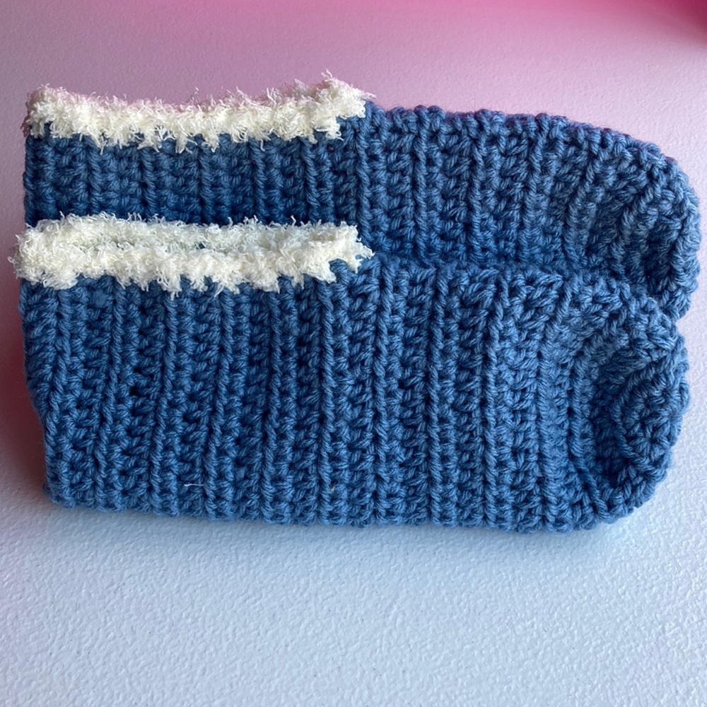 Hand crochet slippers